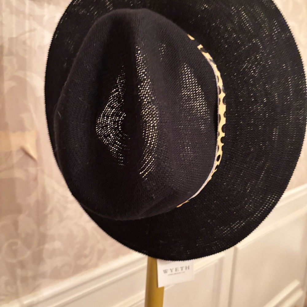 Wyeth by Todd Magill Black Hat with Animal Print Band
